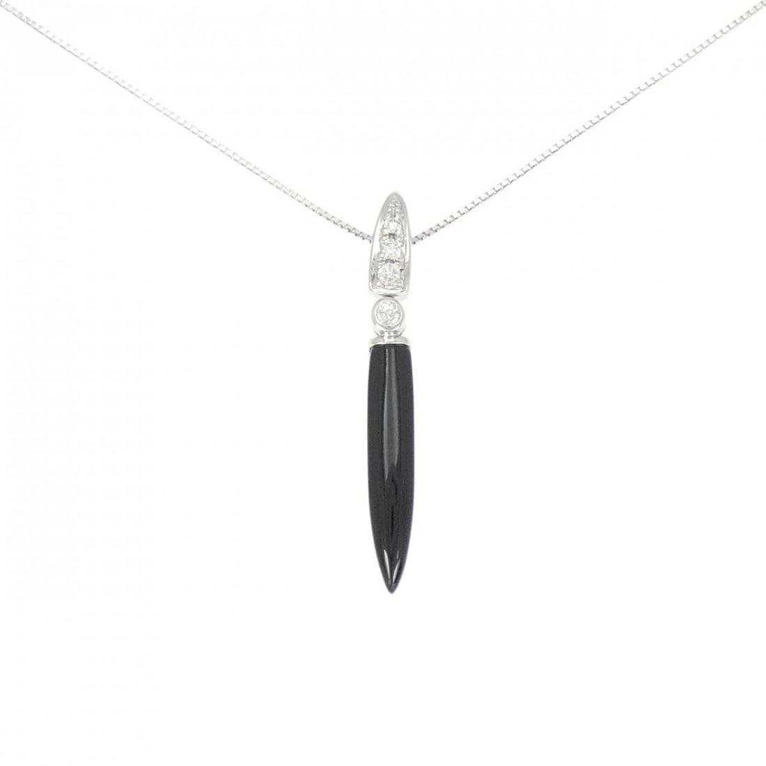 K18WG ONYX NECKLACE (1 of 5)