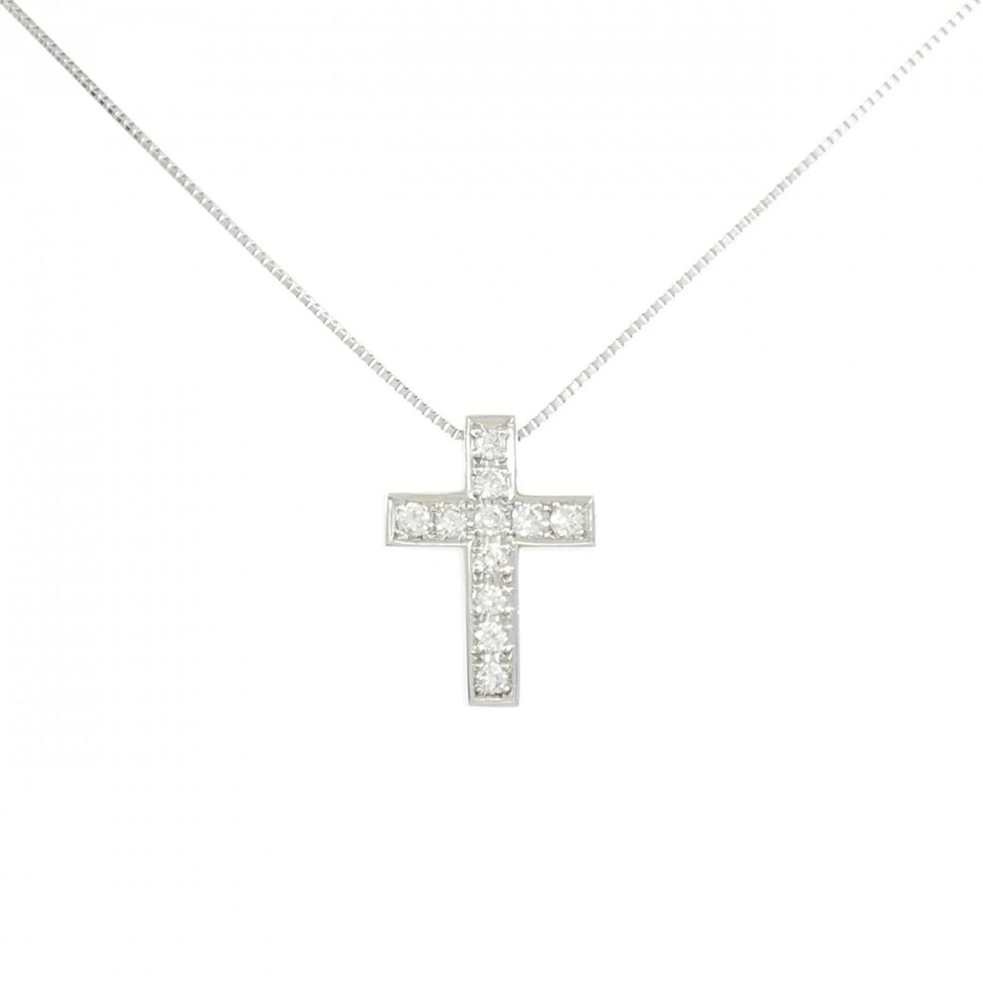 PT900/PT850 CROSS DIAMOND NECKLACE: PT900/PT850 Cross Diamond Necklace Brand: Unbranded Type/Style: Diamond Necklace Material: PT900/PT850, Color: PT Size: Size Length 45cm Accessories: None Accessories Notice: When purchasi