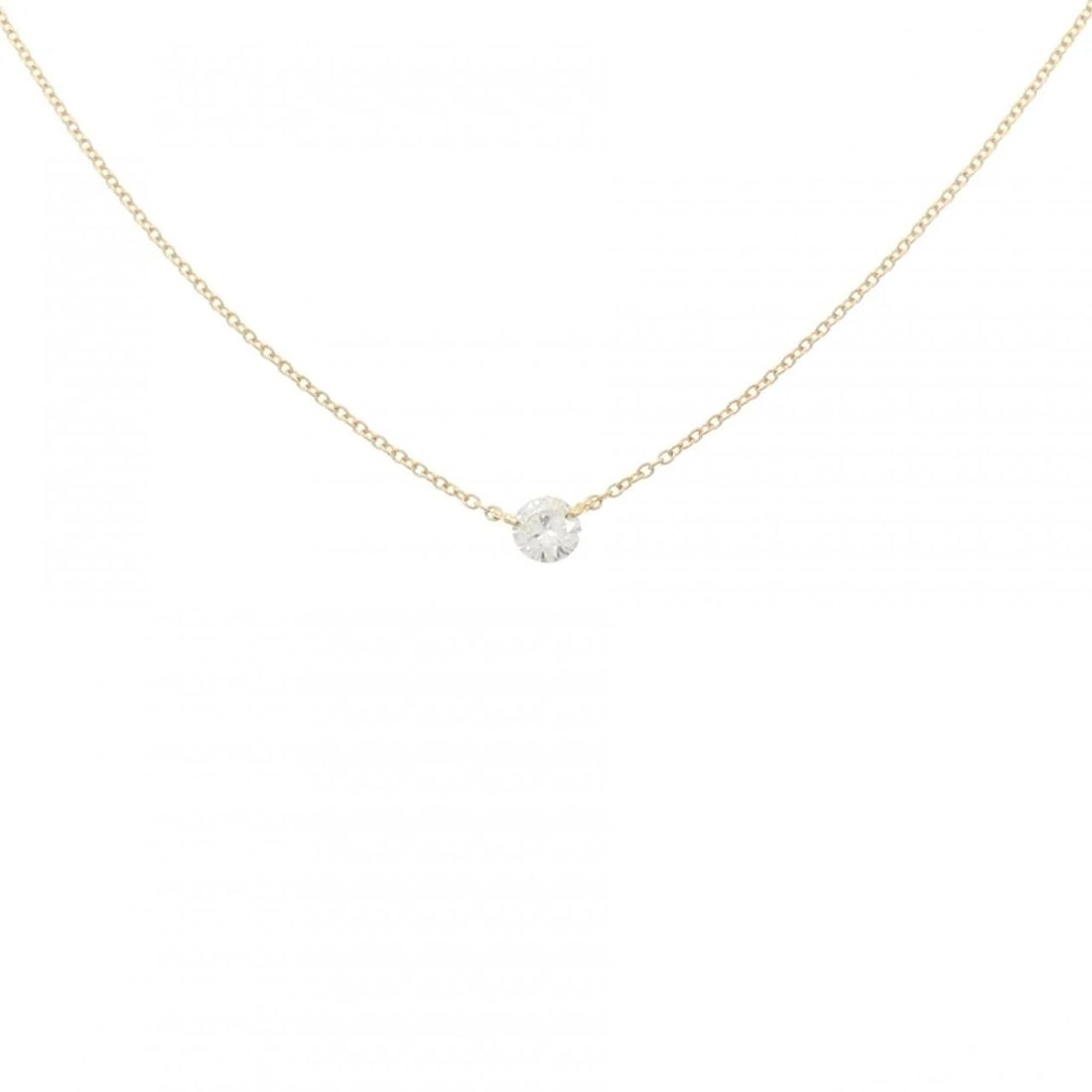 K18YG SOLITAIRE DIAMOND NECKLACE: K18YG Solitaire Diamond Necklace Brand: Unbranded Type/Style: Diamond Necklace Material: K18YG, Color: YG Size: Size Length 40cm Accessories: None Accessories Notice: When purchasing pre-o