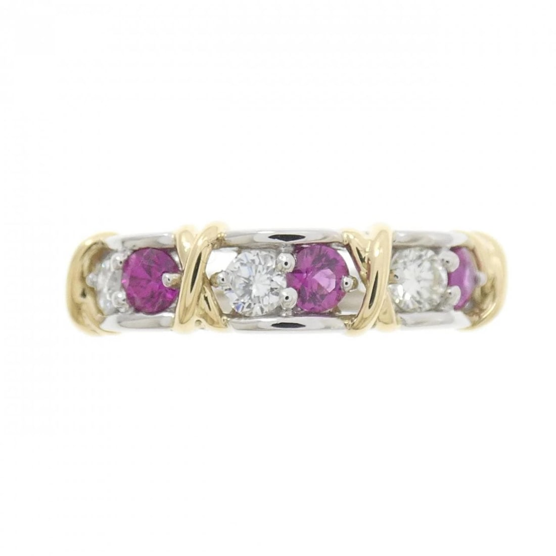 PT900/K18YG RUBY RING - 2
