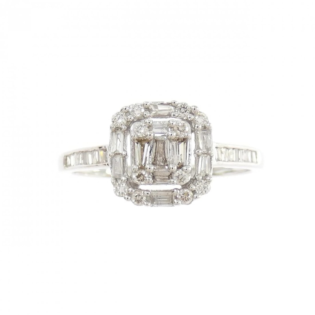 K18WG DIAMOND RING - 2