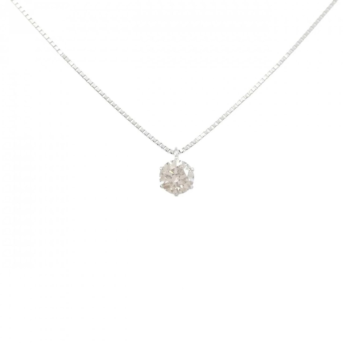 PT900/PT850 SOLITAIRE DIAMOND NECKLACE: PT900/PT850 Solitaire Diamond Necklace Brand: Unbranded Type/Style: Diamond Necklace Material: PT900/PT850, Color: PT Size: Size Length 45cm Accessories: None Accessories Notice: When purchasing