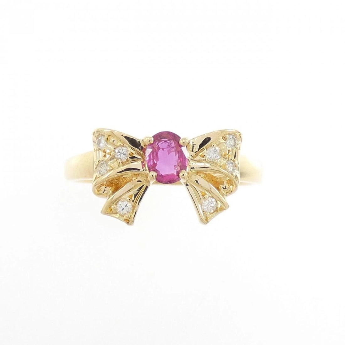 K18YG RIBBON RUBY RING - 2