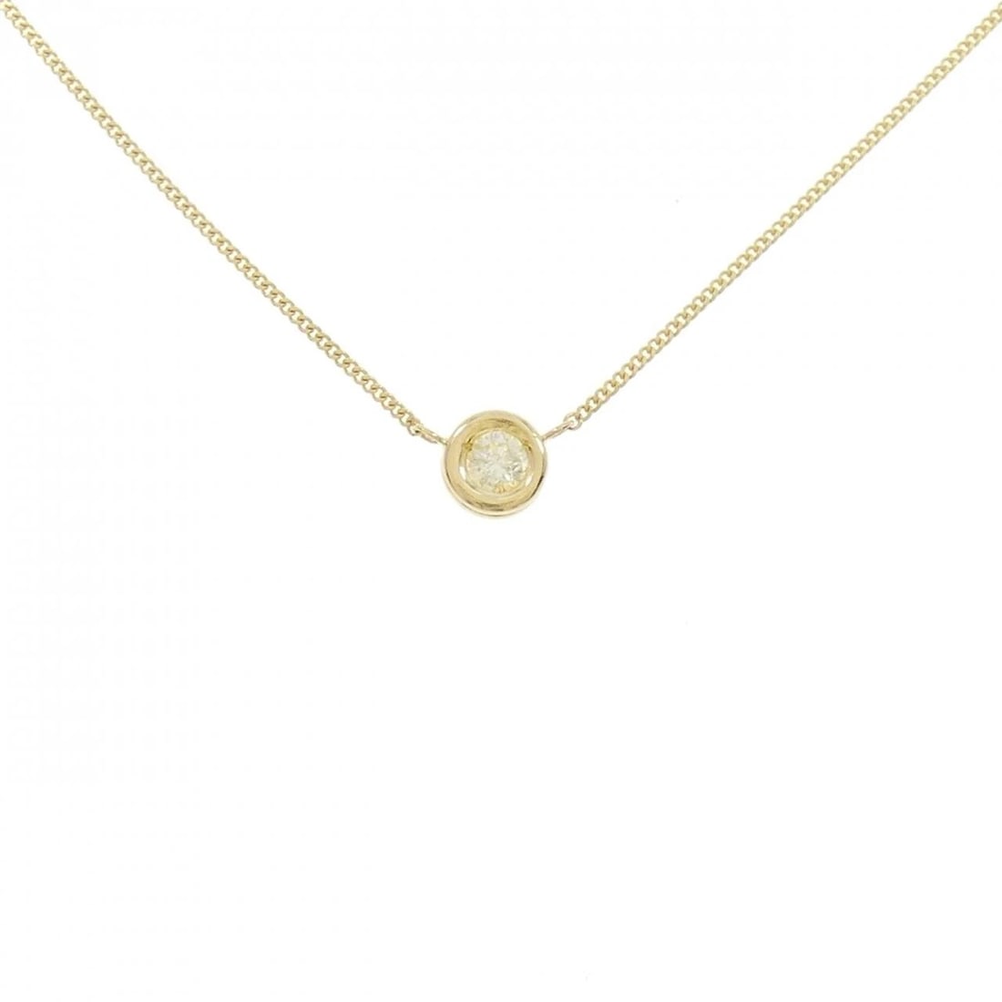 18K YELLOW GOLD SOLITAIRE DIAMOND NECKLACE: 18K Yellow Gold Solitaire Diamond Necklace Brand: Unbranded Type/Style: Diamond Necklace Material: K18YG, Color: YG Size: Size Length 42cm Accessories: None Accessories Notice: When purcha