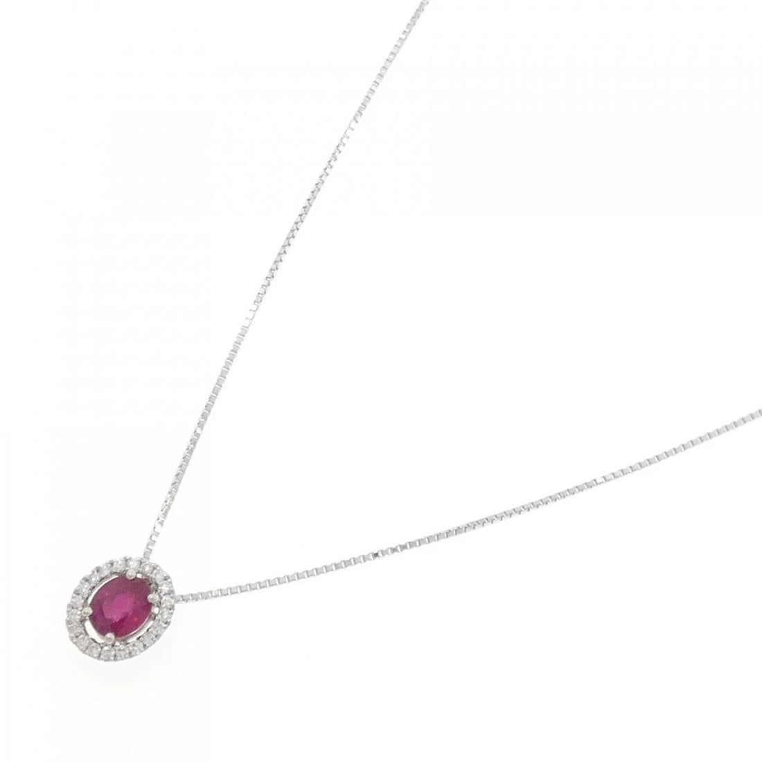 PT900/K18WG RUBY NECKLACE - 2