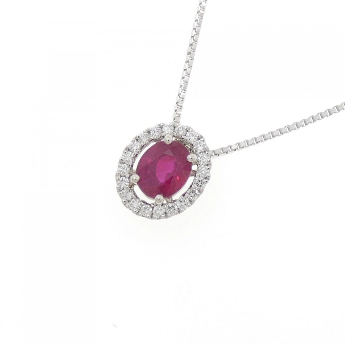PT900/K18WG RUBY NECKLACE - 3