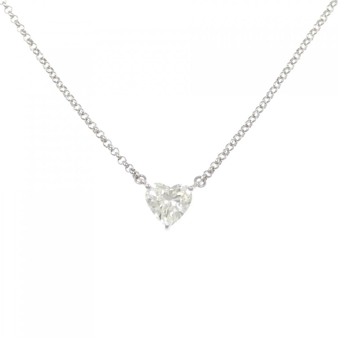 PT900/PT850 DIAMOND NECKLACE: PT900/PT850 Diamond Necklace Brand: Unbranded Type/Style: Necklace Material: PT900/PT850, Color: PT Size: Size Length 41cm Accessories: None Accessories Notice: When purchasing pre-owned goods,