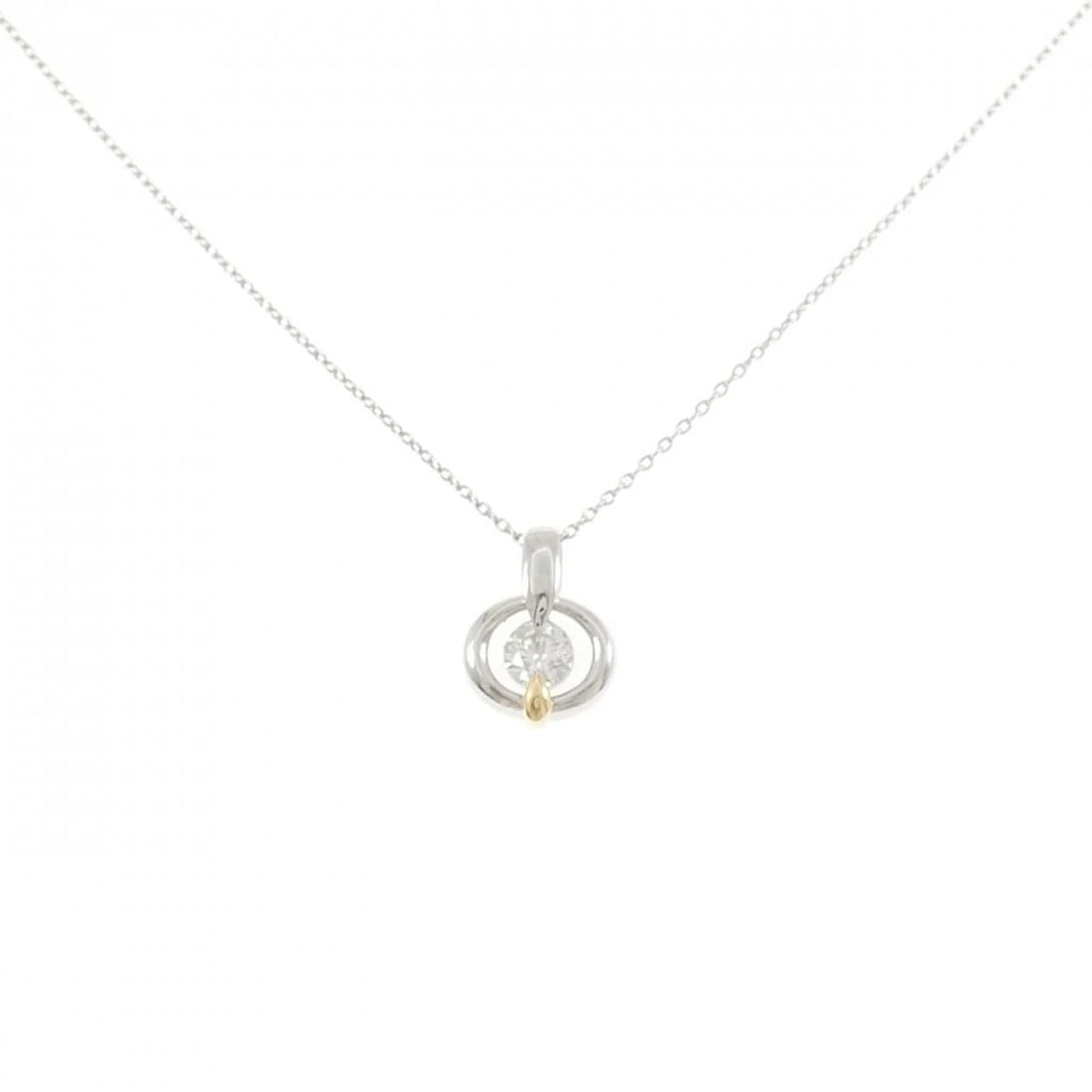 PT900/K18YG/PT850 DIAMOND NECKLACE: PT900/K18YG/PT850 Diamond Necklace Brand: Unbranded Type/Style: Diamond Necklace Material: PT900/K18YG/PT850, Color: PT YG Size: Size Length 45cm Accessories: None Accessories Notice: When purchasing