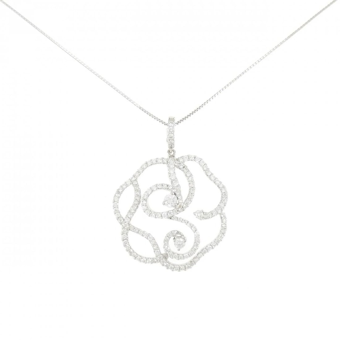 750WG/K18WG DIAMOND NECKLACE: 750WG/K18WG Diamond Necklace Brand: Unbranded Type/Style: Diamond Necklace Material: 750 White Gold/18K White Gold, Color: Does Not Apply Size: Length: 45cm Accessories: None Accessories Notice: When