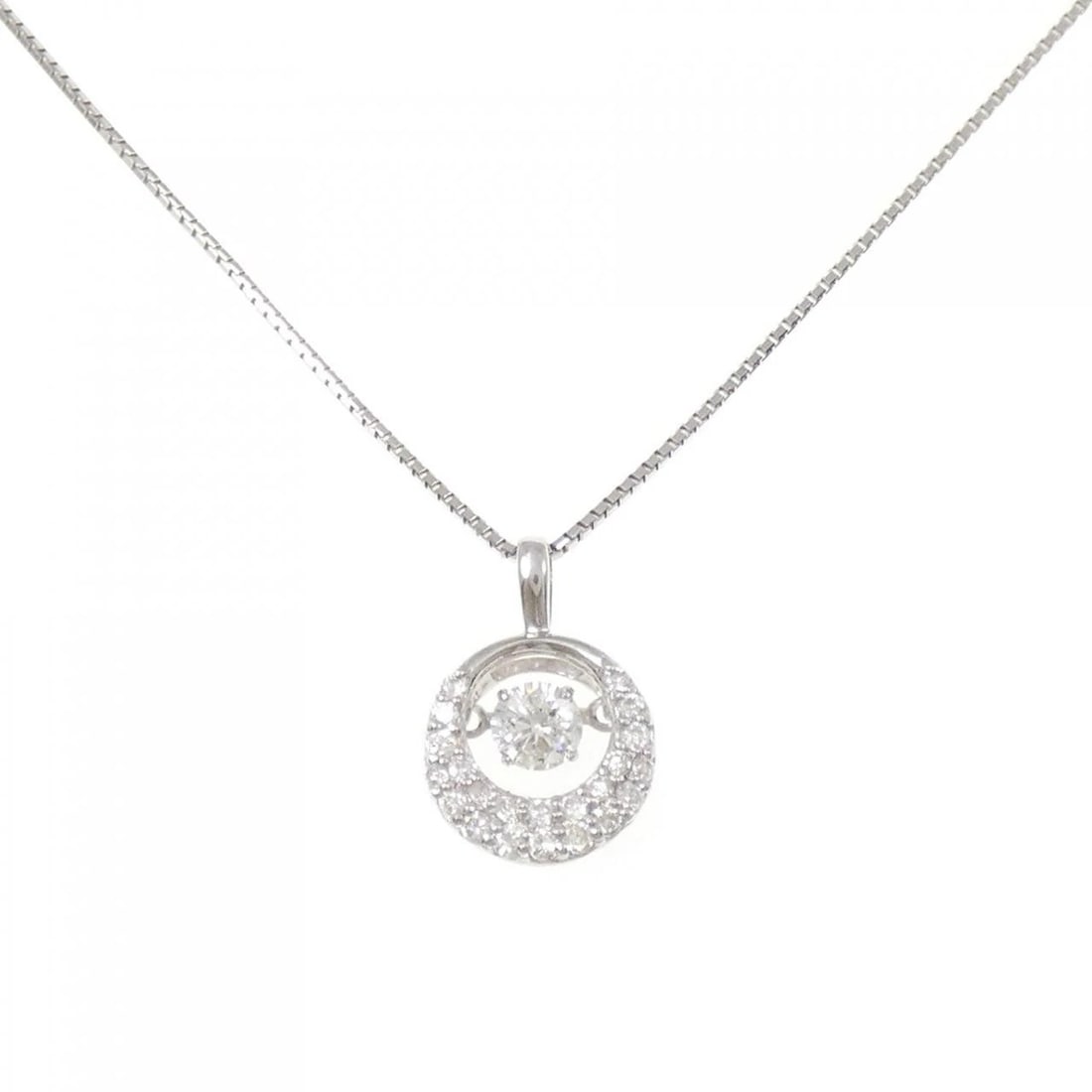 K18WG DIAMOND NECKLACE: K18WG Diamond Necklace Brand: Unbranded Type/Style: Diamond Necklace Material: K18 white gold, Color: Does Not Apply Size: Length: 45cm Accessories: None Accessories Notice: When purchasin