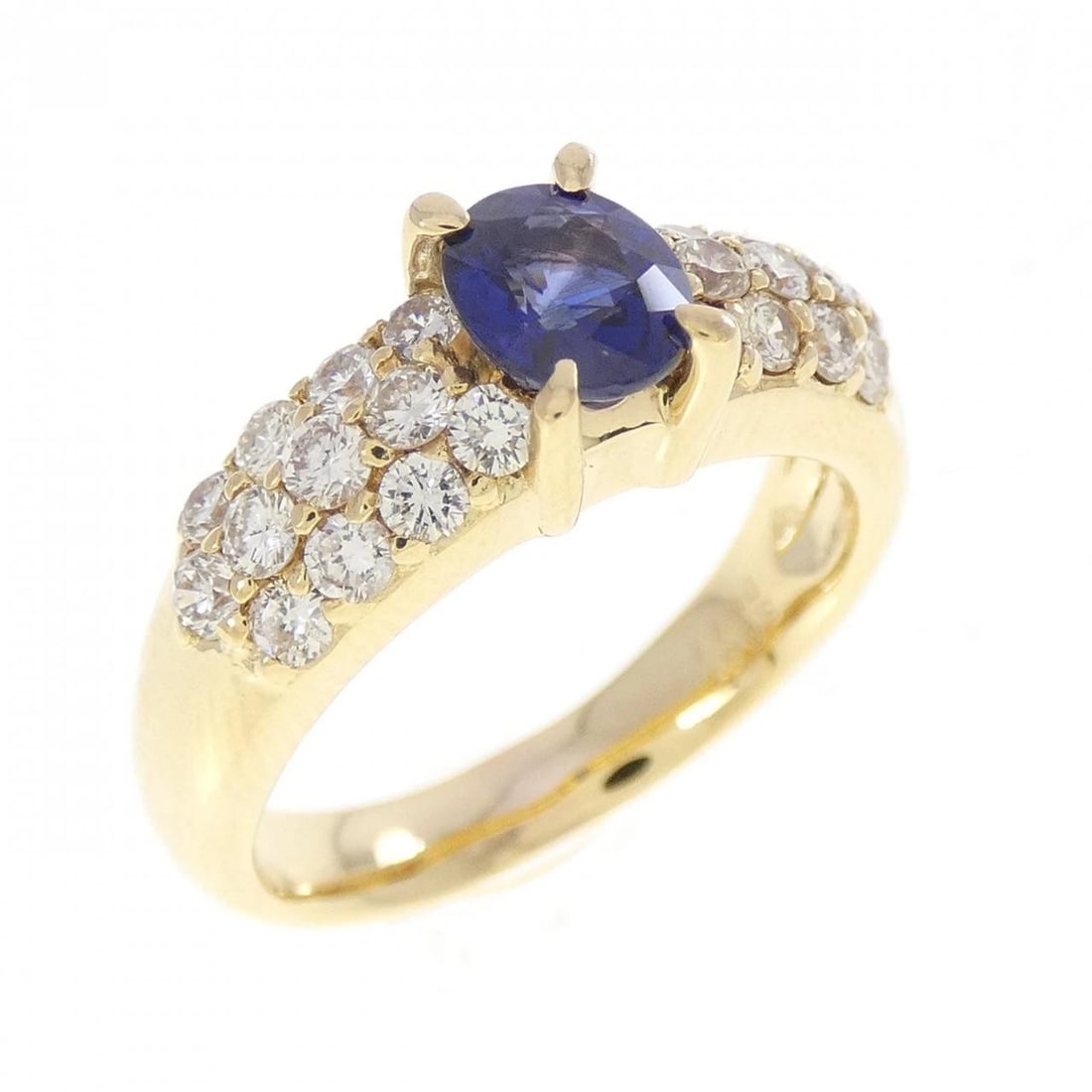 K18YG SAPPHIRE RING: K18YG Sapphire Ring Brand: Unbranded Type/Style: Sapphire Ring Material: K18 yellow gold, Main Stone Sapphire Color: Does Not Apply Size: US7 Accessories: None Accessories Notice: When purchasing