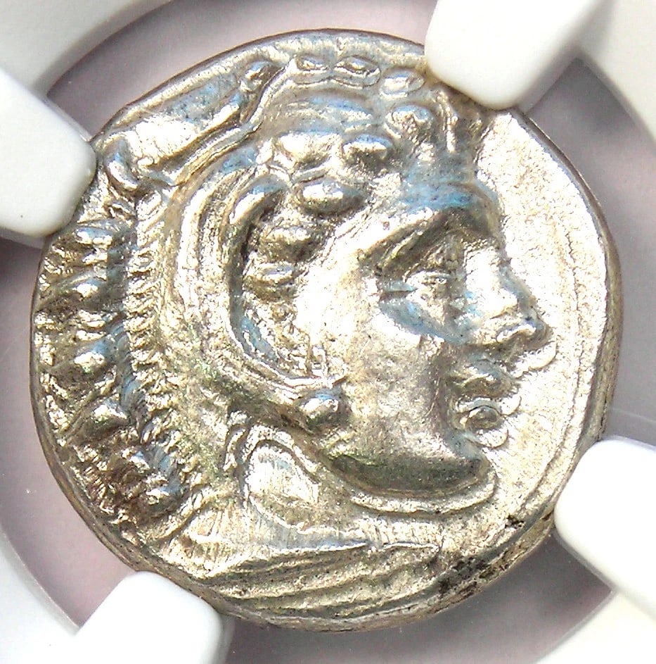ALEXANDER THE GREAT AR DRACHM GREEK SILVER COIN: Alexander the Great AR Drachm Greek Silver Coin Year : 336 BC Denomination : Drachma Country of Origin : Greece Accessories: None Accessories Notice: When purchasing pre-owned goods, please refer to t