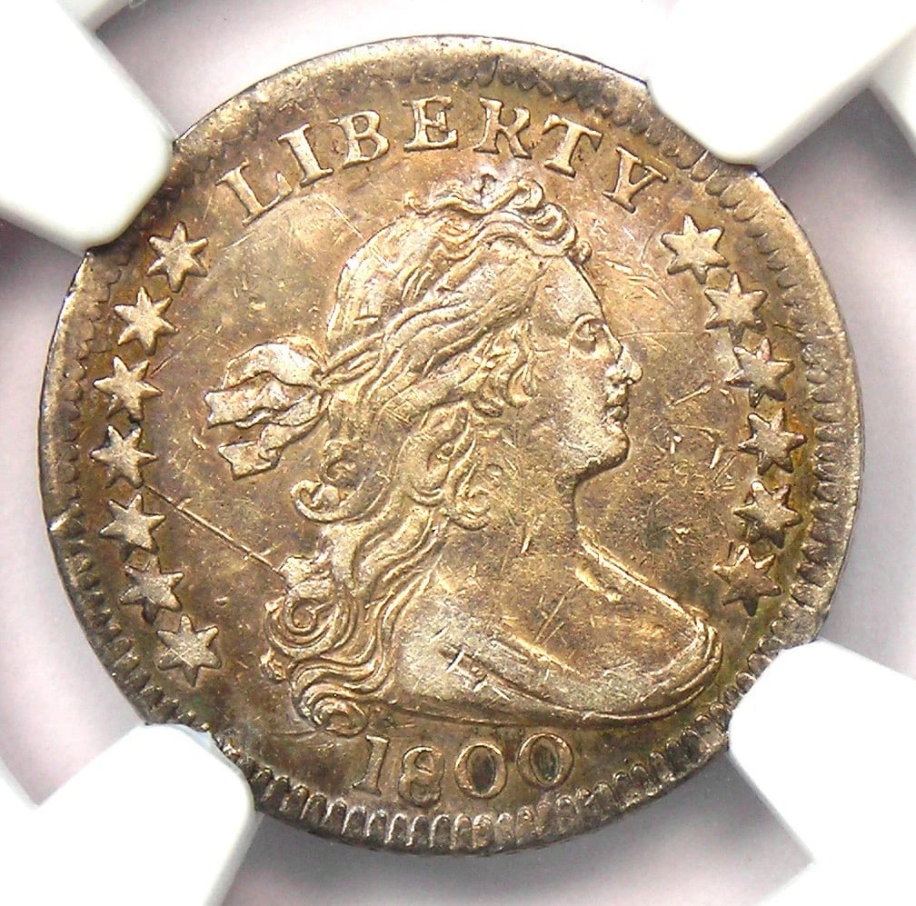 1800 DRAPED BUST HALF DIME H10C COIN: 1800 Draped Bust Half Dime H10C Coin Year : 1800 Denomination : Half Dime Country of Origin : United States Accessories: None Accessories Notice: When purchasing pre-owned goods, please refer to the p