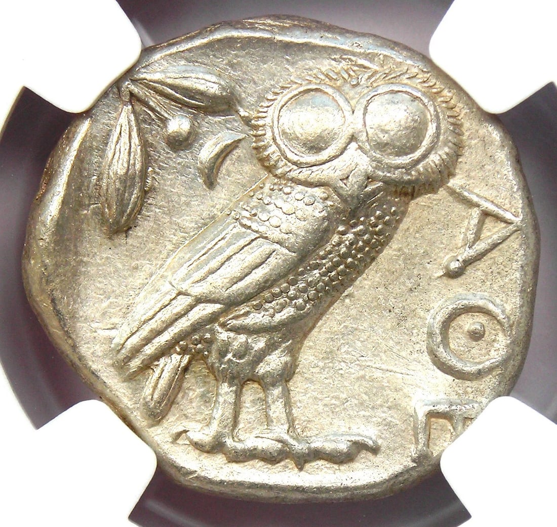 ATTICA ATHENS OWL AR TETRADRACHM SILVER COIN (1 of 3)