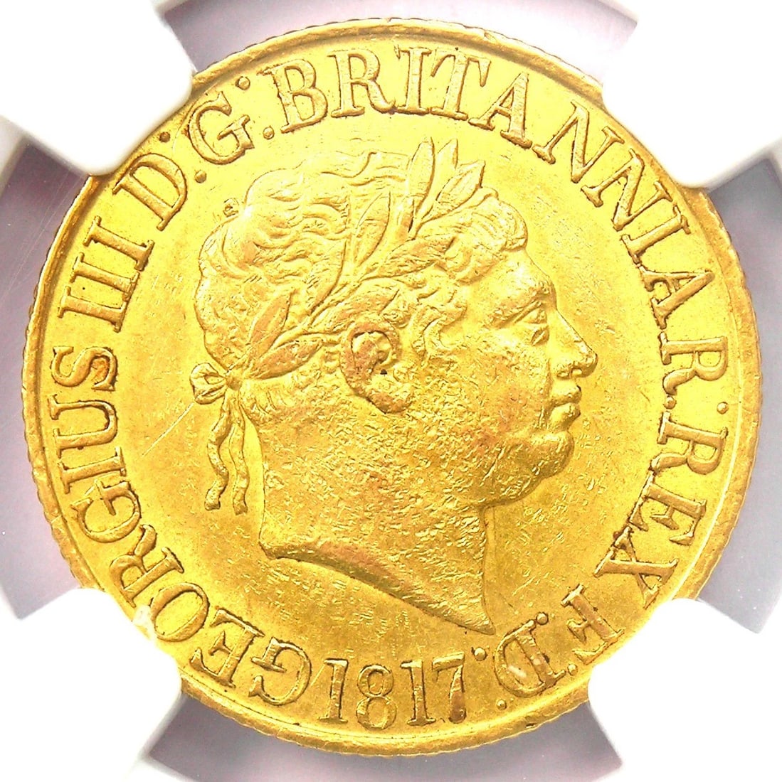 1817 BRITAIN GEORGE IV GOLD SOVEREIGN COIN: 1817 Britain George IV Gold Sovereign Coin Year: 1817 Denomination: 1 Sovereign Country of Origin: United Kingdom Accessories: None Accessories Notice: When purchasing pre-owned goods, please refer to