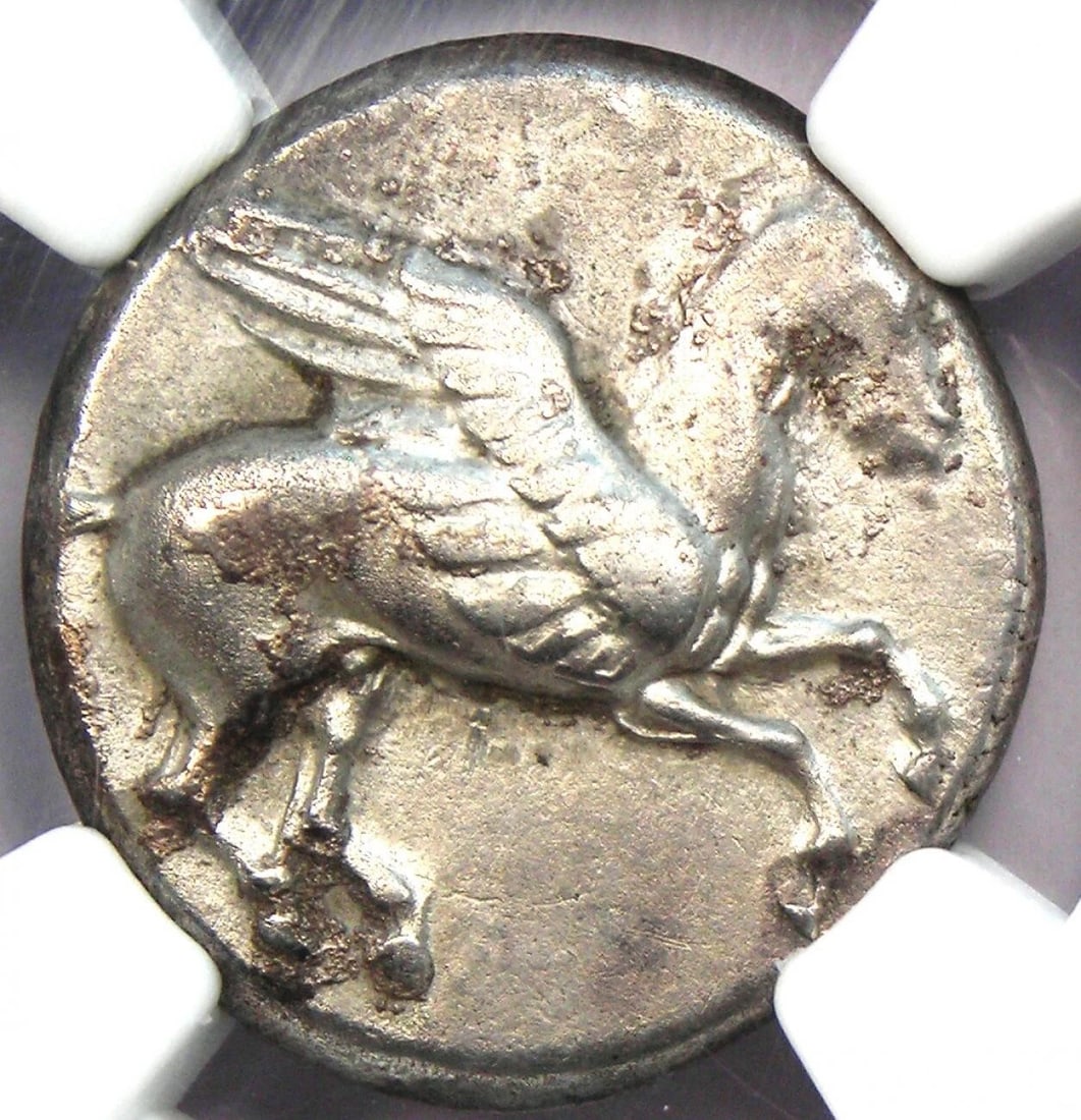 ACARNANIA LEUCAS AR STATER 300 BC PEGASUS AND ATHENA COIN: Acarnania Leucas AR Stater 300 BC Pegasus and Athena Coin Year: 300 BC Denomination: Stater Country of Origin: Greece Accessories: None Accessories Notice: When purchasing pre-owned goods, please refe