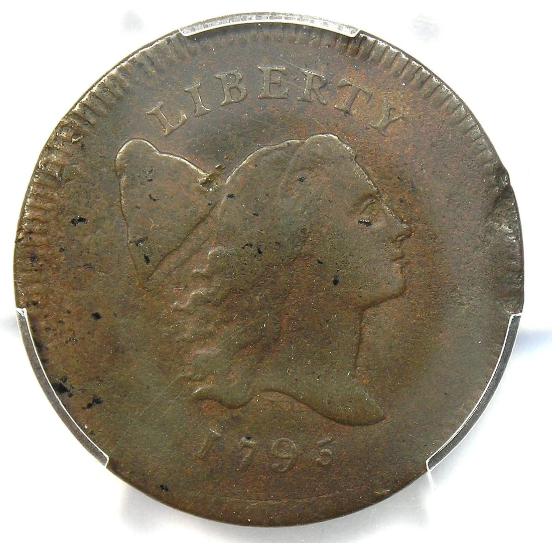 1795 LIBERTY CAP FLOWING HAIR HALF CENT COIN: 1795 Liberty Cap Flowing Hair Half Cent Coin Year : 1795 Denomination : 1/2C Country of Origin : United States Accessories: None Accessories Notice: When purchasing pre-owned goods, please refer to th