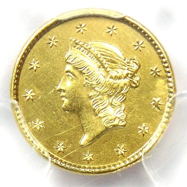 1851-C LIBERTY GOLD DOLLAR G$1 CHARLOTTE COIN: 1851-C Liberty Gold Dollar G$1 Charlotte Coin Year : 1851 Denomination : $1 Country of Origin : United States Accessories: None Accessories Notice: When purchasing pre-owned goods, please refer to the