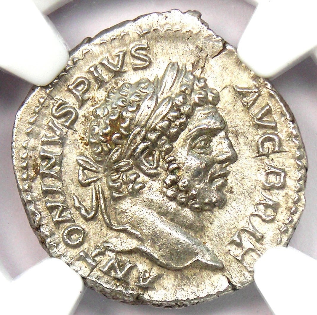 CARACALLA AR SILVER DENARIUS ROMAN COIN: Caracalla AR Silver Denarius Roman Coin Year : 217 AD Denomination : Denarius Country of Origin : Italy Accessories: None Accessories Notice: When purchasing pre-owned goods, please refer to the