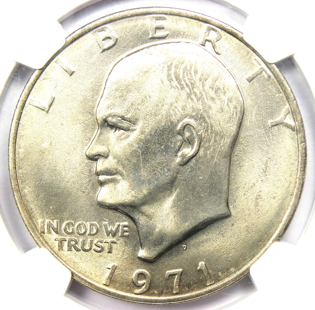 1971-D EISENHOWER DOLLAR IKE $1 COIN: 1971-D Eisenhower Dollar Ike $1 Coin Year: 1971 Denomination: $1 Country of Origin: United States Accessories: None Accessories Notice: When purchasing pre-owned goods, please refer to the photos of t