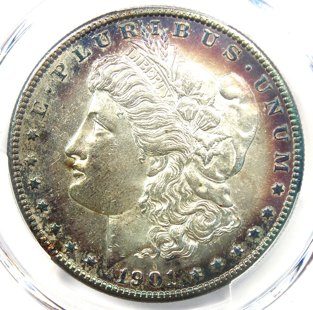 1901-S MORGAN SILVER DOLLAR $1 COIN: 1901-S Morgan Silver Dollar $1 Coin Year : 1901 Denomination : $1 Country of Origin : United States Accessories: None Accessories Notice: When purchasing pre-owned goods, please refer to the photos of