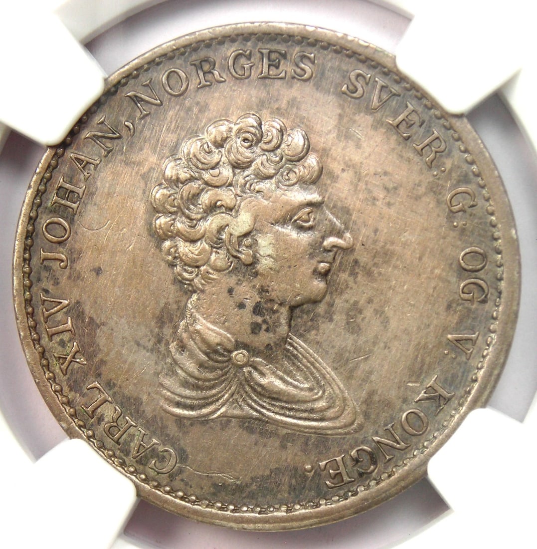 1835 NORWAY CARL XIV HALF SPECIEDALER COIN (1 of 2)