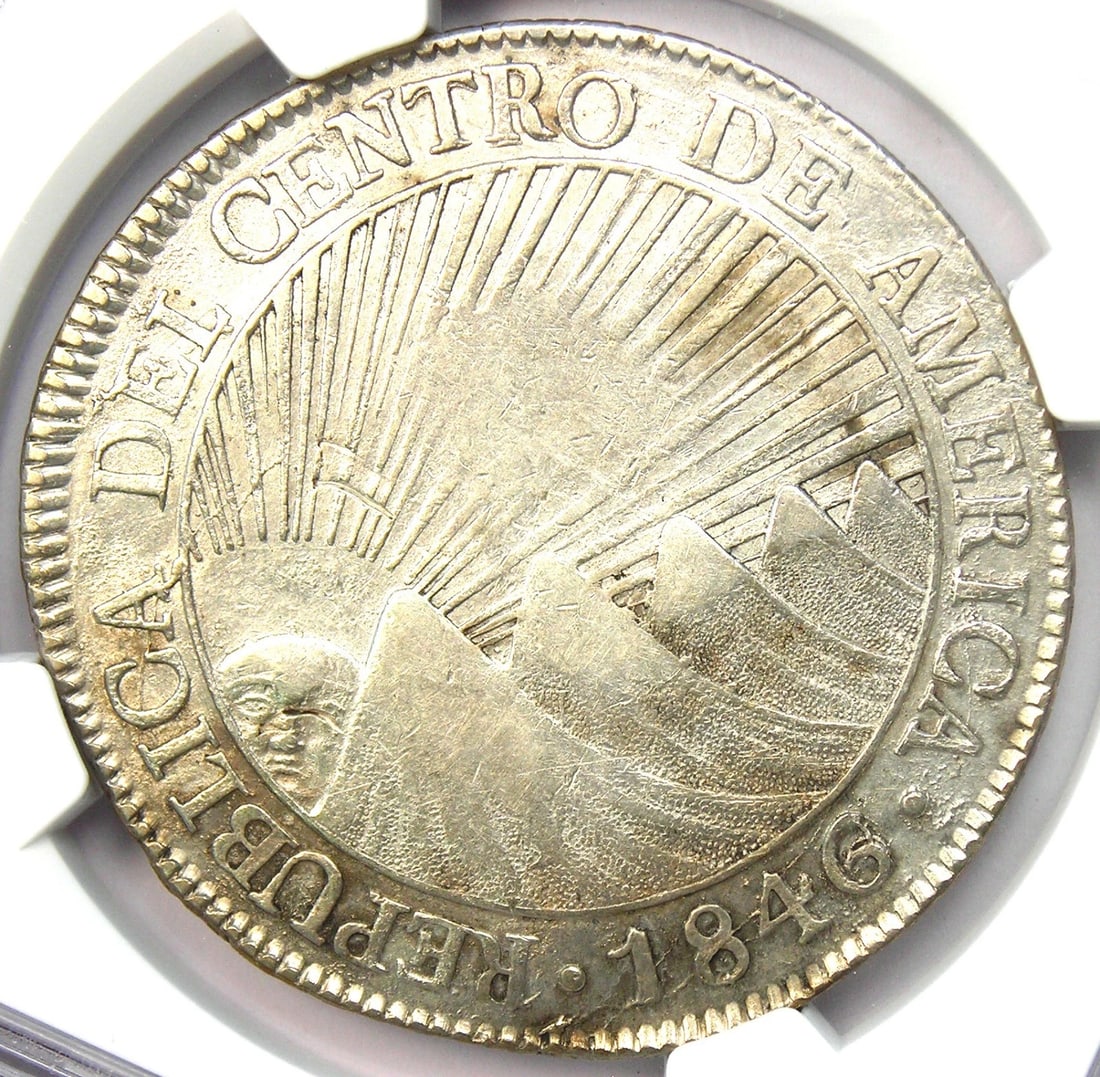 1846/2 CENTRAL AMERICAN REPUBLIC SILVER 8 ES COIN: 1846/2 Central American Republic Silver 8 es Coin Year: 1846 Denomination: 8 es Country of Origin: None Accessories: None Accessories Notice: When purchasing pre-owned goods, please refer to the photo
