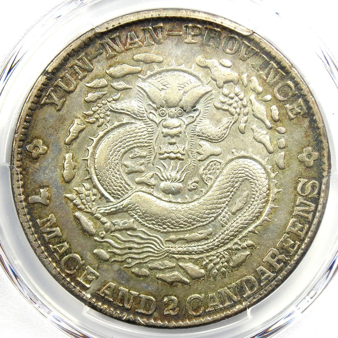 1908 CHINA YUNNAN DRAGON SILVER DOLLAR $1 COIN (1 of 2)