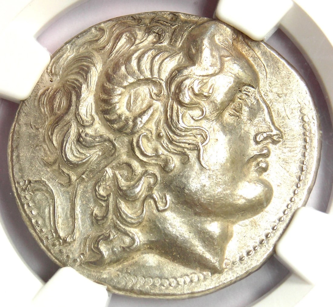 THRACE LYSIMACHUS AR TETRADRACHM LYSIMACHOS COIN (1 of 4)