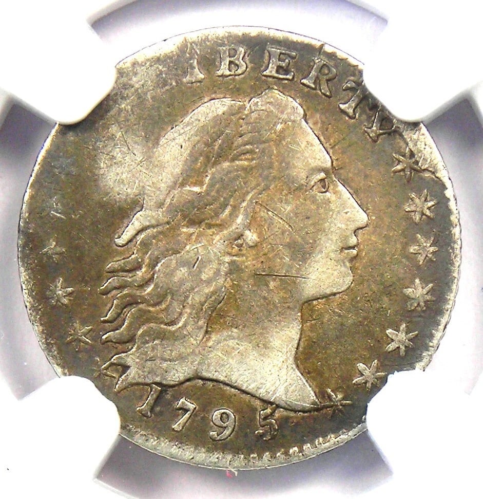 1795 FLOWING HAIR HALF DIME H10C COIN: 1795 Flowing Hair Half Dime H10C Coin Year : 1795 Denomination : Half Dime Country of Origin : United States Accessories: None Accessories Notice: When purchasing pre-owned goods, please refer to the 