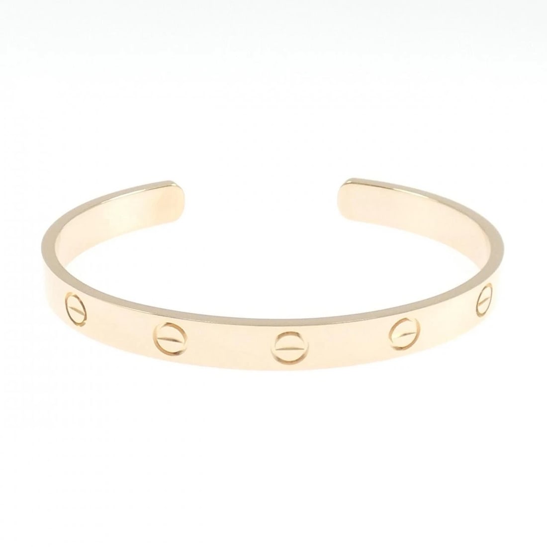 CARTIER LOVE BRACELET: Cartier Love Bracelet Brand: CARTIER Type/Style: Cartier Bracelets Material: 750 Pink Gold, Color: Pink Gold Size: length 15.5cm(17) Actual Size Max width approx: 6.0mm Accessories: None Accessories