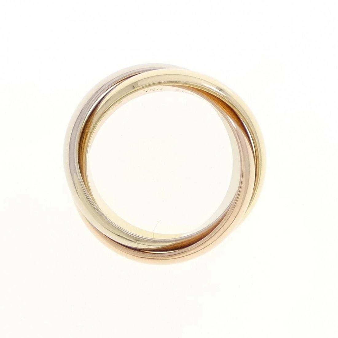 CARTIER TRINITY RING: Cartier Trinity ring Brand: CARTIER Type/Style: Cartier Ring Material: 750 Yellow Gold/750 White Gold/750 Pink Gold, Color: YG,WG,PG Size: US6 1/4(52) Accessories: None Accessories Notice: When
