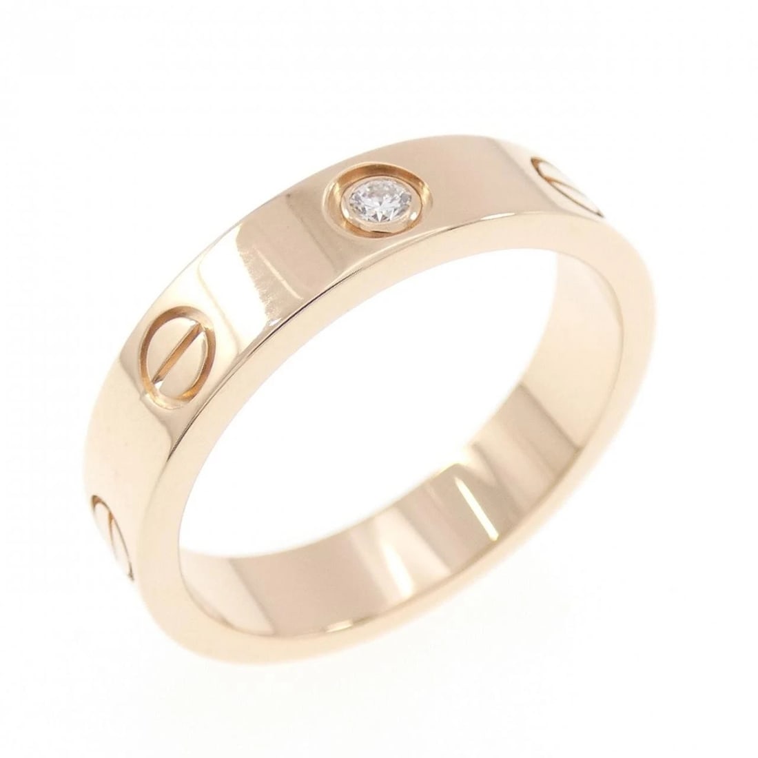 CARTIER MINI LOVE RING: Cartier Mini Love Ring Brand: CARTIER Type/Style: Cartier Ring Material: 750 Pink Gold, Main Stone Natural Color: Pink Gold Size: US5 1/4(50) Accessories: None Accessories Notice: When pur