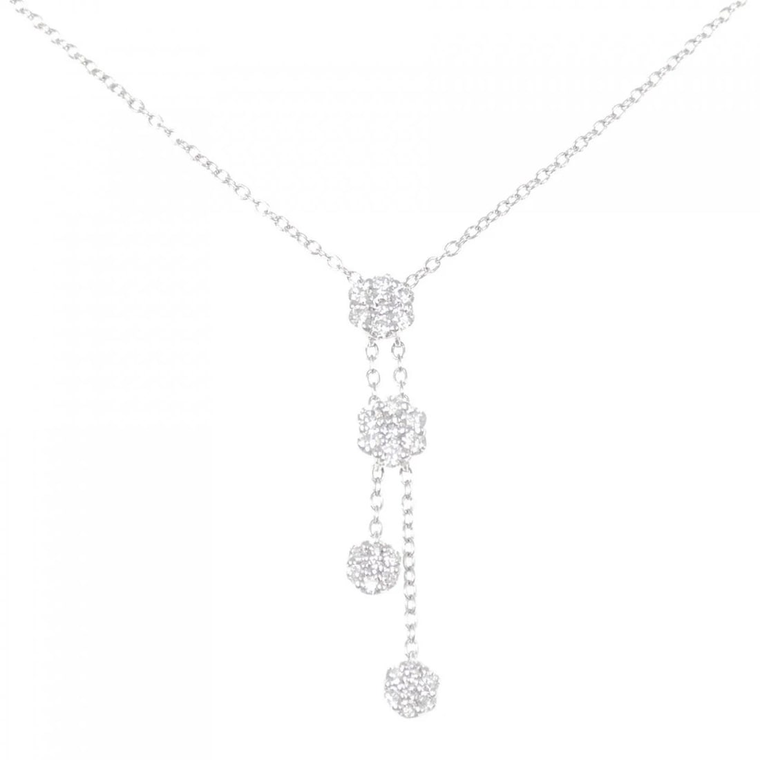 PONTE VECCHIO FLOWER NECKLACE: Ponte Vecchio Flower Necklace Brand: Ponte Vecchio Type/Style: Ponte Vecchio Necklace Material: 750 white gold, Main Stone Natural Color: White Gold Size: length 36?40cm Actual Size Pendant length