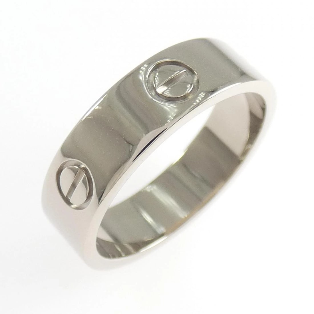 CARTIER LOVE RING: Cartier Love Ring Brand: CARTIER Type/Style: Cartier Ring Material: 750 white gold, Color: White Gold Size: US9 3/4(61) Accessories: None Accessories Notice: When purchasing pre-owned goods, please