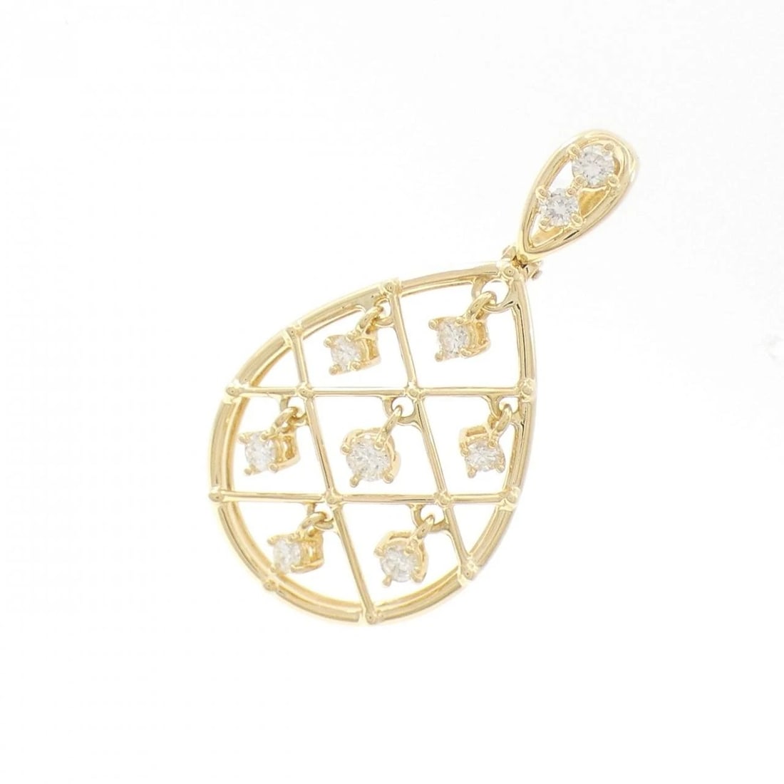 TASAKI DIAMOND PENDANT: Tasaki Diamond Pendant Brand: TASAKI Type/Style: Tasaki Pendant/Brooch Material: K18 yellow gold, Main Stone Natural Color: Yellow Gold Size: Actual Size Approx. height x width: 32.4mm x 17.7mm