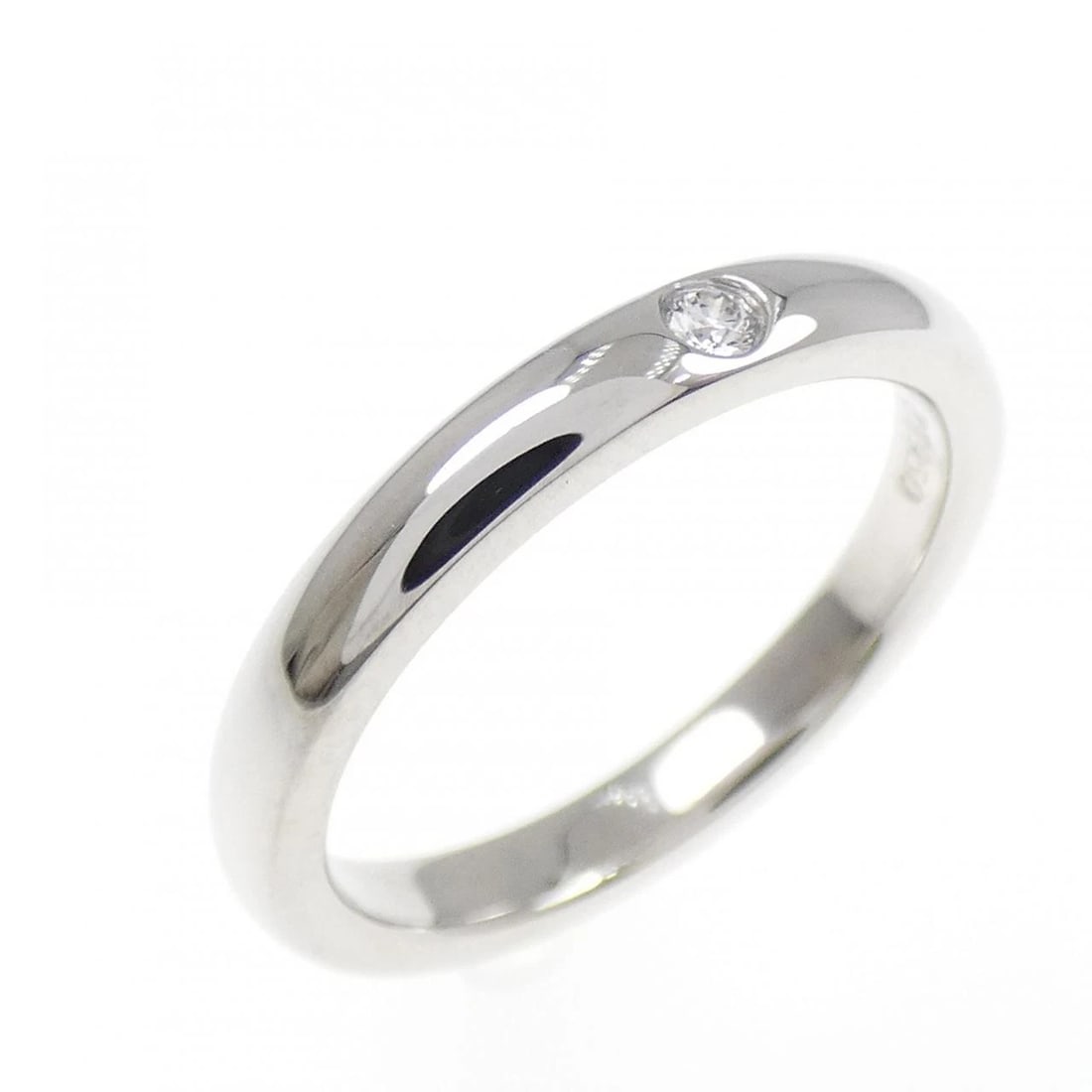 TIFFANY&CO. STACKING BAND RING: TIFFANY&Co. Stacking Band Ring Brand: TIFFANY&Co. Type/Style: TIFFANY & Co. Ring Material: Platinum950, Main Stone Natural Color: Silver Size: US4 1/2 Accessories: None Accessories Notice: