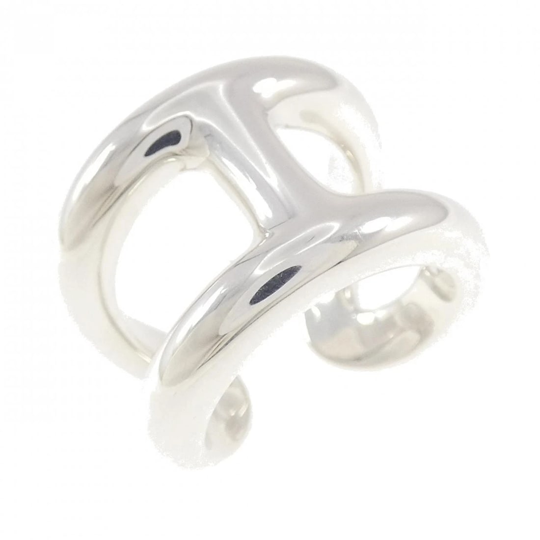 HERMES OSMOS LARGE RING: Hermes Osmos Large Ring Brand: HERMES Type/Style: Hermes Ring Material: 925Silver, Color: Silver Size: US5 1/2(50) Accessories: None Accessories Notice: When purchasing pre-owned goods, please refer