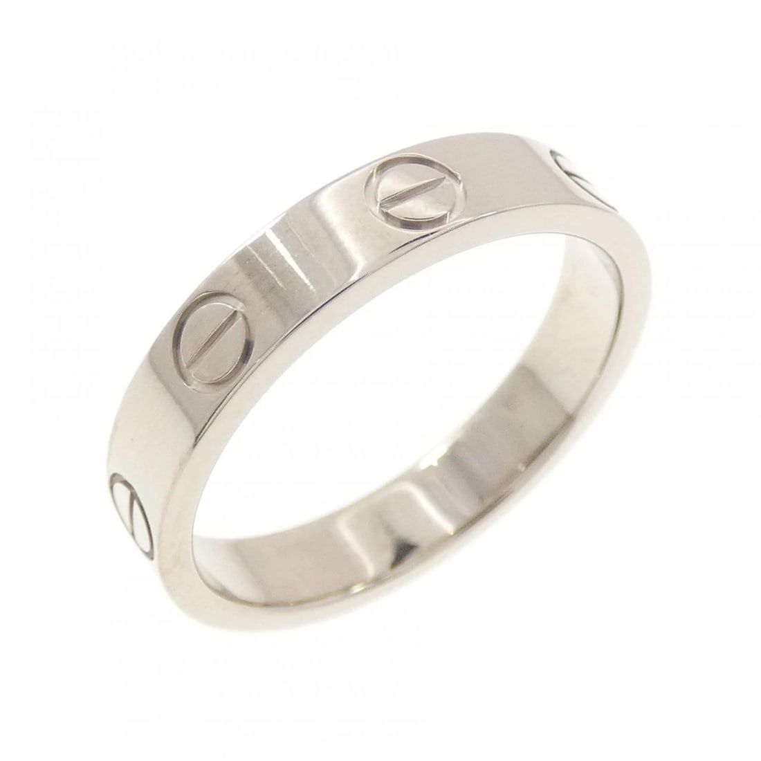 CARTIER MINI LOVE RING: Cartier Mini Love Ring Brand: CARTIER Type/Style: Cartier Ring Material: 750 white gold, Color: White Gold Size: US5 3/4(51) Accessories: None Accessories Notice: When purchasing pre-owned