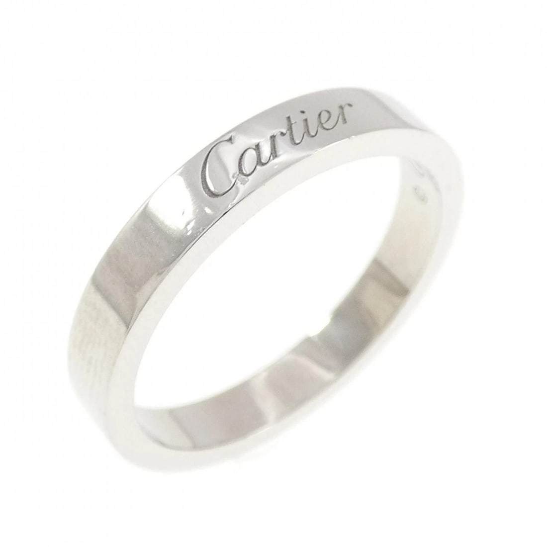 CARTIER ENGRAVED RING: Cartier Engraved Ring Brand: CARTIER Type/Style: Cartier Ring Material: Platinum950, Color: Silver Size: US6 1/2(53) Accessories: None Accessories Notice: When purchasing pre-owned goods, please