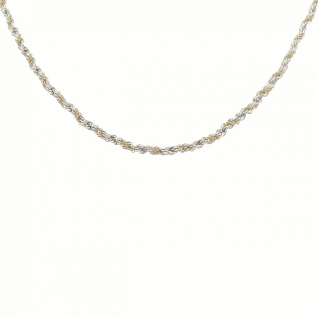 TIFFANY & CO. 925/750YG NECKLACE: TIFFANY & Co. 925/750YG Necklace Brand: TIFFANY&Co. Type/Style: TIFFANY&Co. Necklace Material: 925Silver/750Yellow Gold, Color: YG,Silver Size: length60cmActual Size Chain maximum width approx.: 3.0mm