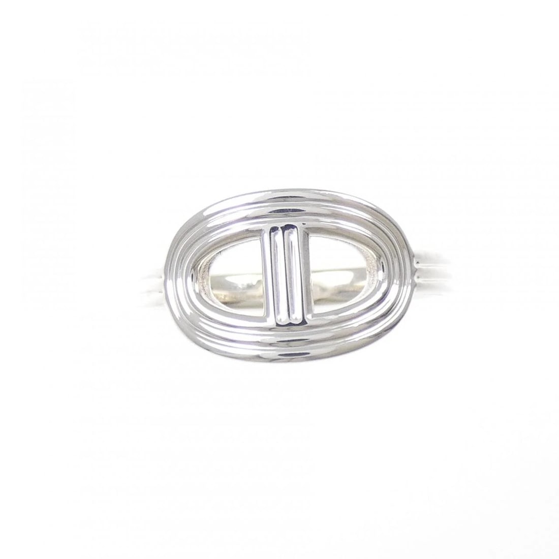 HERMES CHAINE D'ANCRE RING: Hermes Chaine d'Ancre Ring Brand: HERMES Type/Style: Hermes Ring Material: 925Silver, Color: Silver Size: US7 3/4(56) Accessories: None Accessories Notice: When purchasing pre-owned goods,