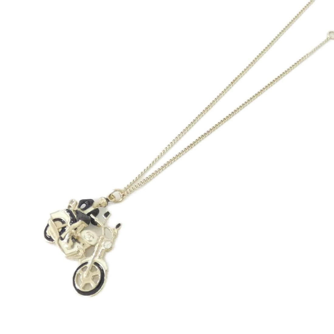 CHANEL NECKLACE: Chanel Necklace Brand: CHANEL Type/Style: Chanel Necklace Material: None, Color: WHITE+BLACK+CRYSTAL (White + Black + Crystal Size: Length: 42/60cm Top width x height: 3.2cmx3cm Accessories: None