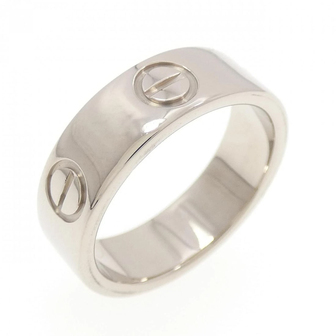 CARTIER LOVE RING: Cartier Love Ring Brand: CARTIER Type/Style: Cartier Ring Material: 750 white gold, Color: White Gold Size: US4 3/4(49) Accessories: None Accessories Notice: When purchasing pre-owned goods, please