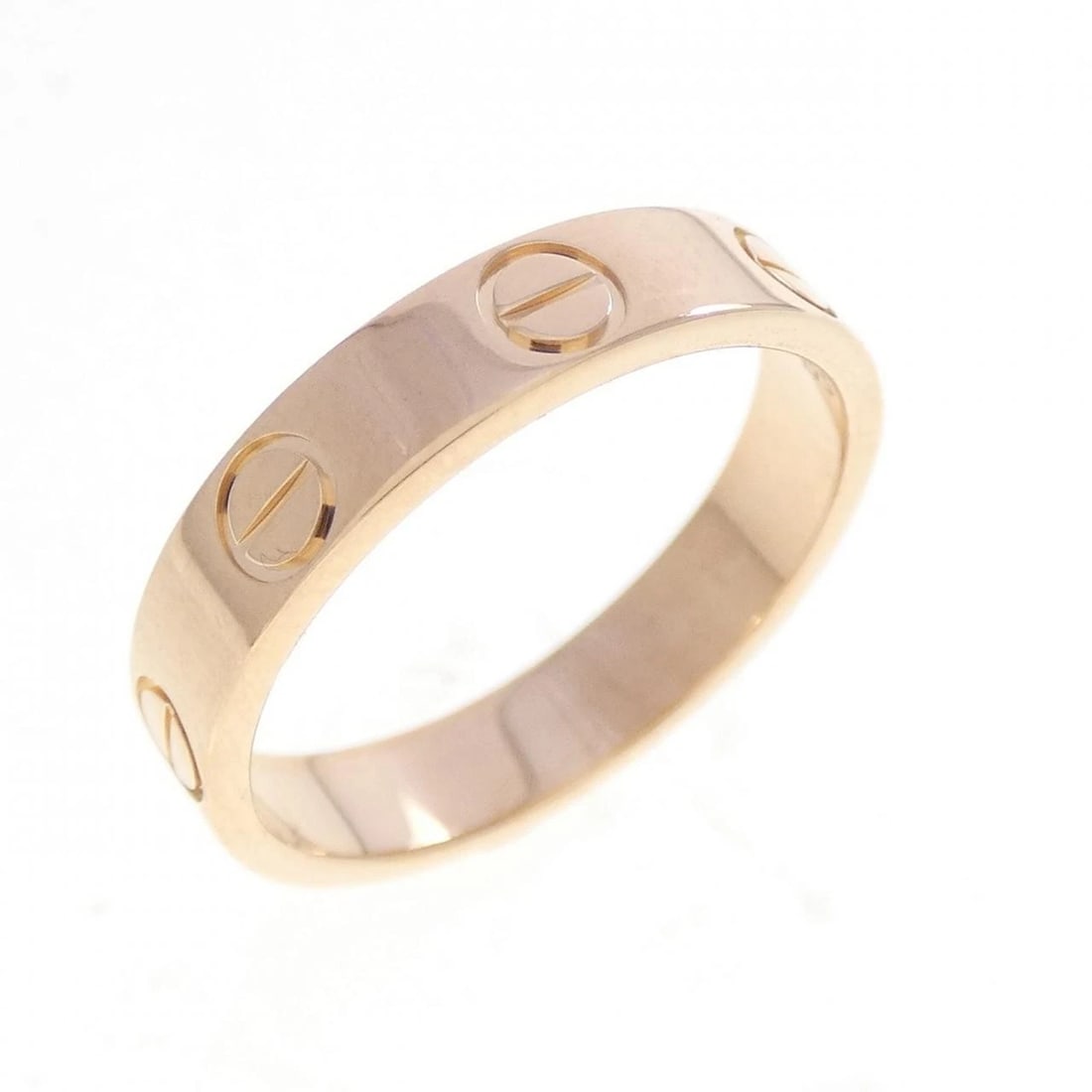 CARTIER MINI LOVE RING: Cartier Mini Love Ring Brand: CARTIER Type/Style: Cartier Ring Material: 750 Pink Gold, Color: Pink Gold Size: US4 1/2(48) Accessories: None Accessories Notice: When purchasing pre-owned g