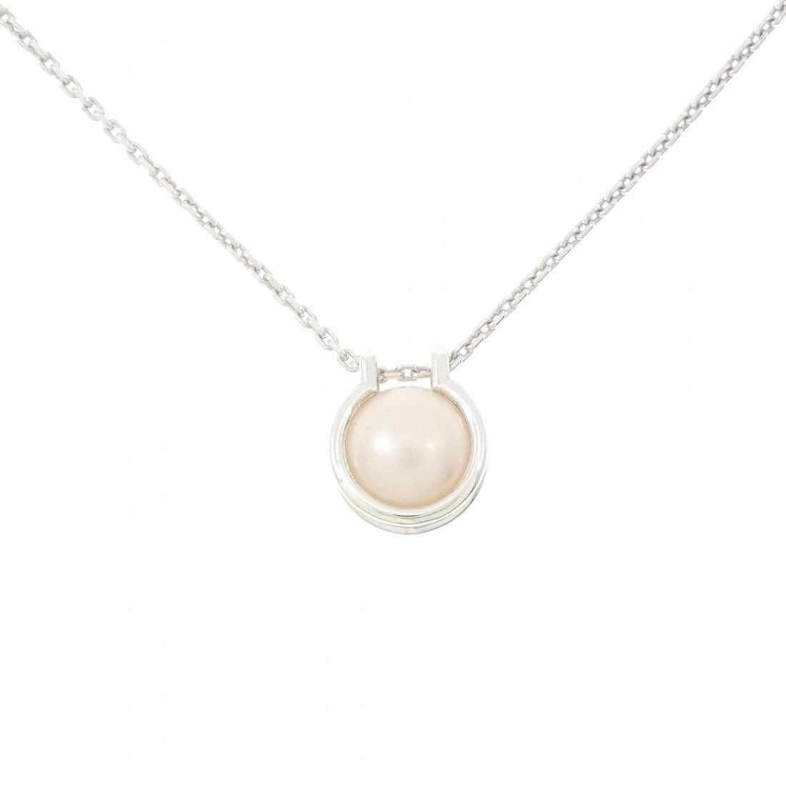 TIFFANY&CO. HARDWARE NECKLACE: TIFFANY&Co. Hardware Necklace Brand: TIFFANY&Co. Type/Style: TIFFANY&Co. Necklace Material: 925Silver, Main Stone Freshwater Pearl Color: Silver Size: length41?46cmActual Size Pendant length approx.