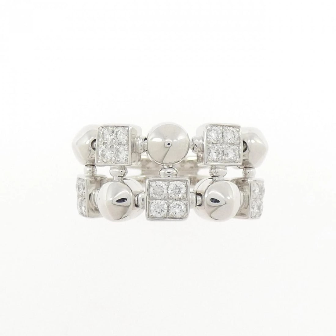 BVLGARI LUCIA RING: Bvlgari Lucia Ring Brand: BVLGARI Type/Style: Bulgari Ring Material: 750 white gold, Main Stone Natural Color: White Gold Size: US5 Accessories: None Accessories Notice: When purchasing pre-owned