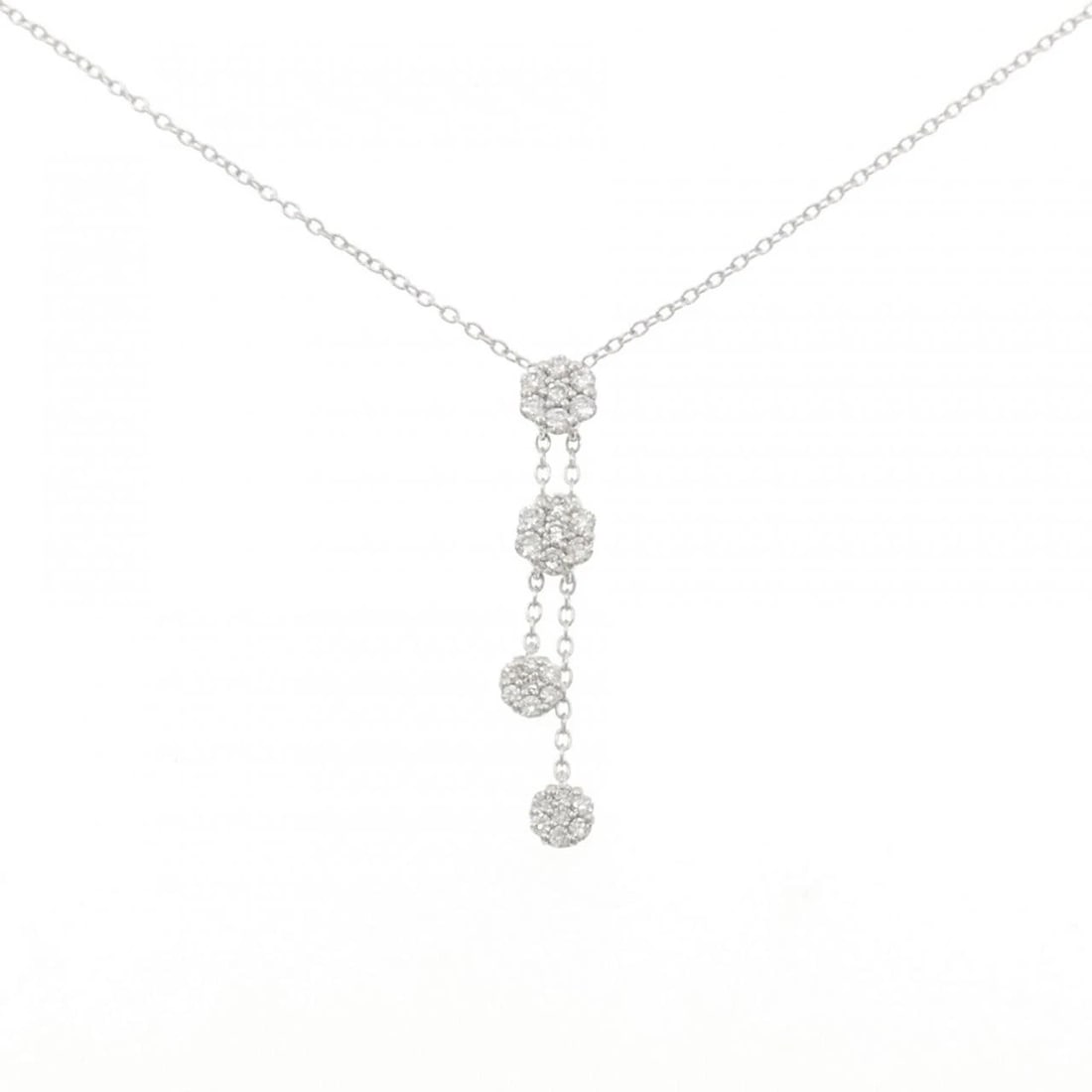 PONTE VECCHIO DIAMOND NECKLACE: Ponte Vecchio Diamond Necklace Brand: Ponte Vecchio Type/Style: Ponte Vecchio Necklace Material: K18 white gold, Main Stone Natural Color: White Gold Size: length 36?40cm Actual Size Pendant length
