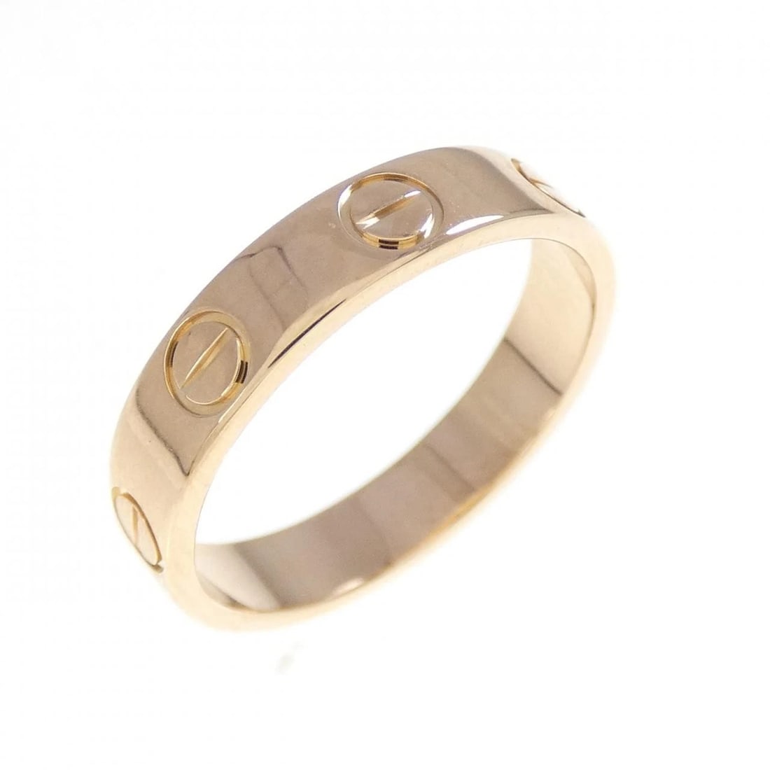 CARTIER MINI LOVE RING: Cartier Mini Love Ring Brand: CARTIER Type/Style: Cartier Ring Material: 750 Pink Gold, Color: Pink Gold Size: US4 1/2(48) Accessories: None Accessories Notice: When purchasing pre-owned g