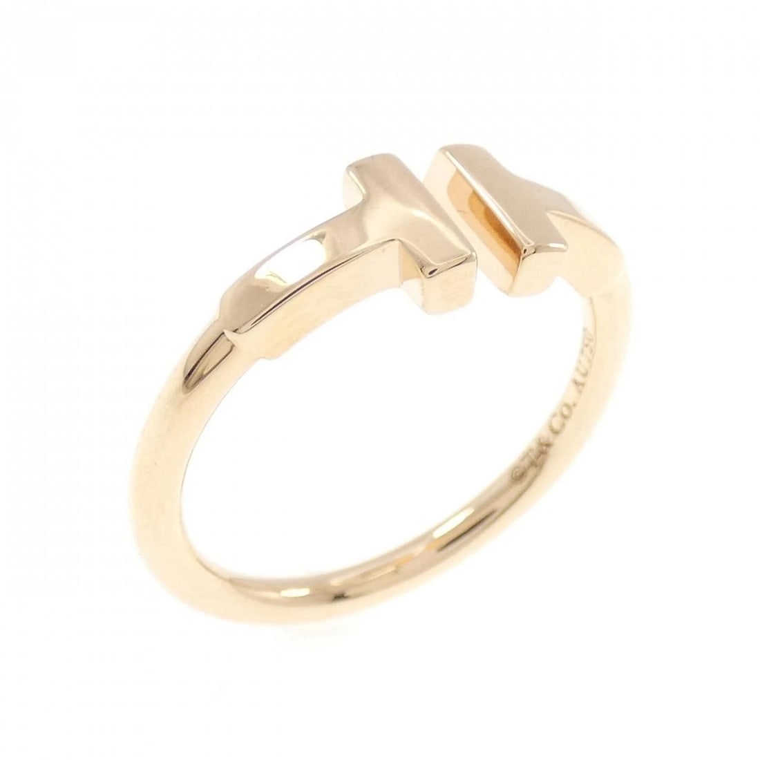 TIFFANY & CO. T-WIRE RING: TIFFANY & Co. T-wire ring Brand: TIFFANY&Co. Type/Style: TIFFANY & Co. Ring Material: 750 Pink Gold, Color: Pink Gold Size: US4 1/2 Accessories: None Accessories Notice: When purchasing pr